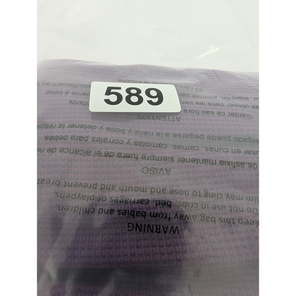 LOGO Lori Goldstein Purple Mixed Media Waffle Knit Henley Tunic Top 4X Pockets - Picture 9 of 9